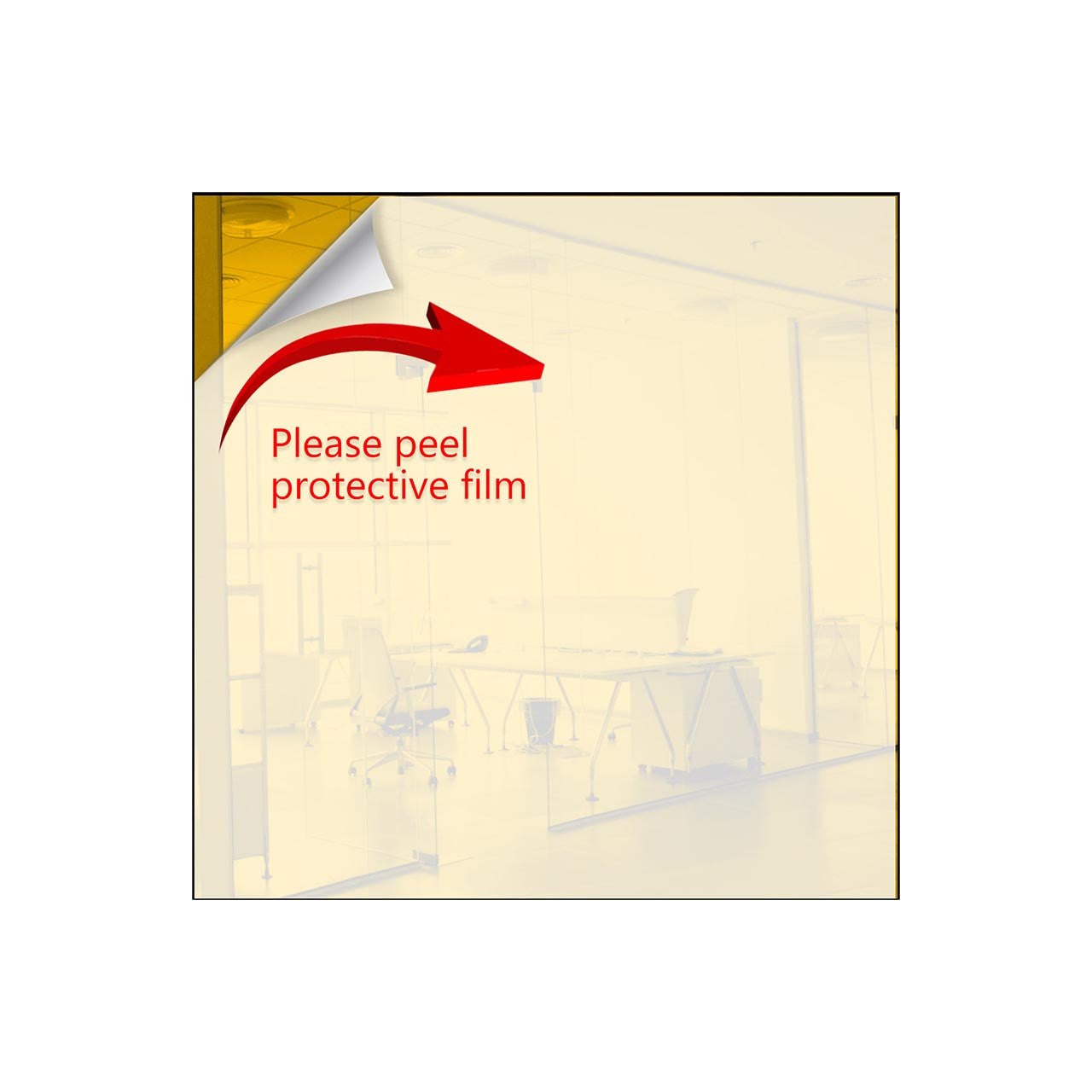 Yellow Square Shaped Mirror Acrylic Pieces for Arts and Crafts