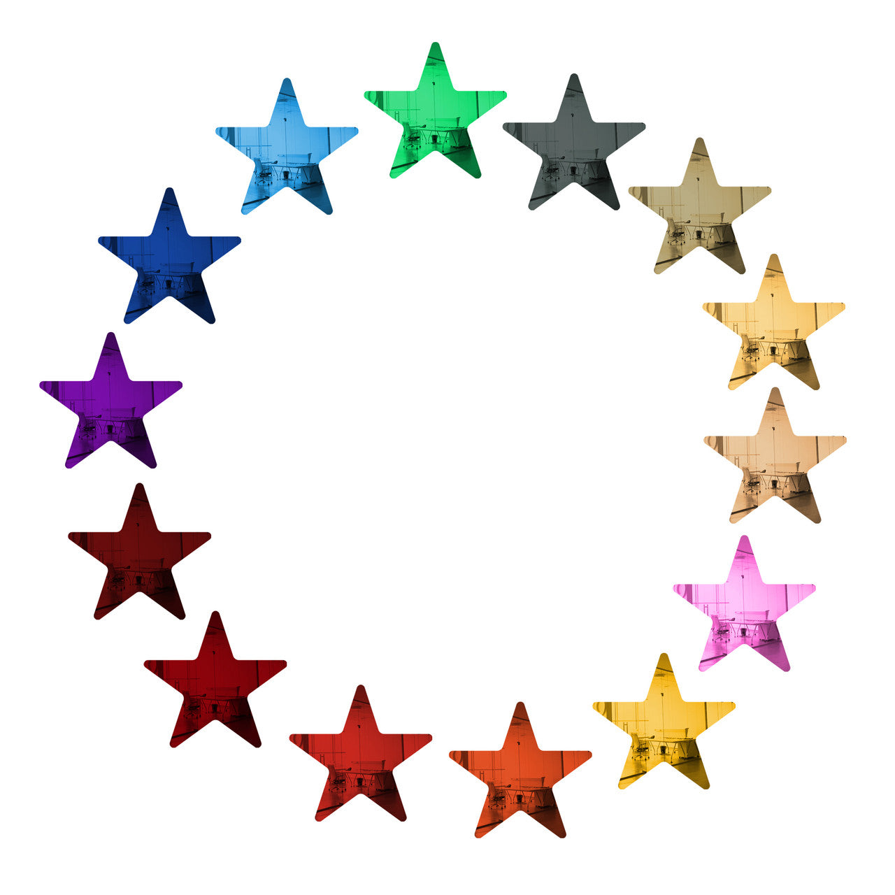 25 Pack Star Shaped Mirror Acrylic Pieces for Arts and Crafts