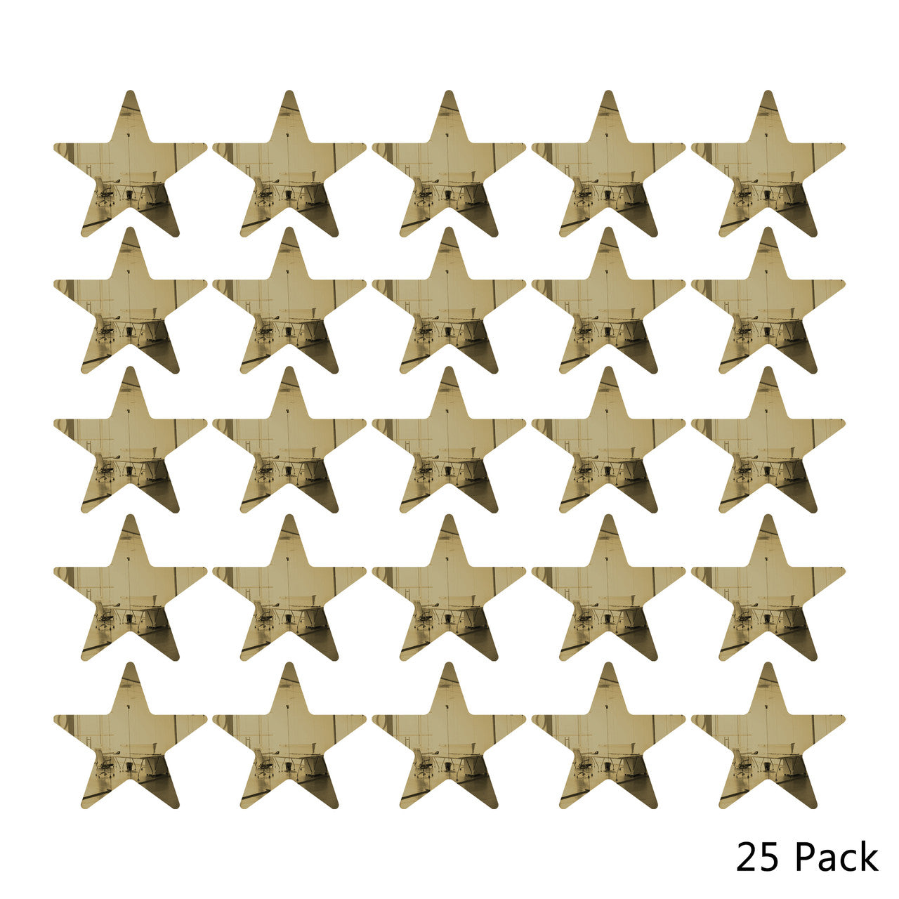 25 Pack Star Shaped Mirror Acrylic Pieces for Arts and Crafts