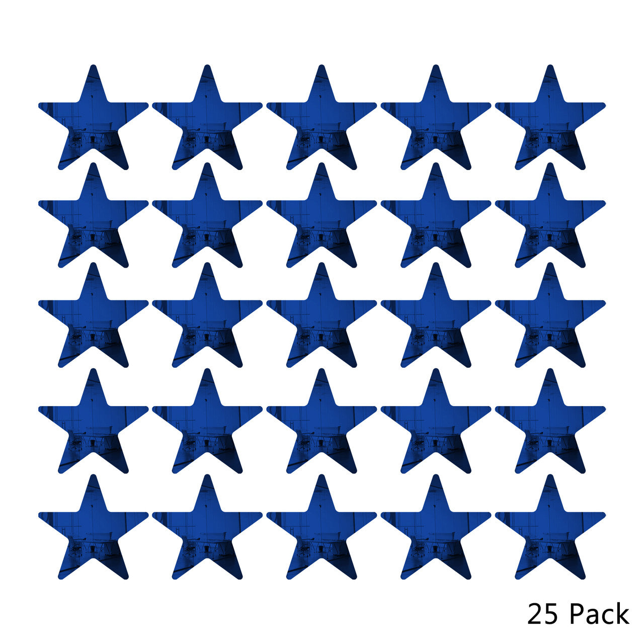 25 Pack Star Shaped Mirror Acrylic Pieces for Arts and Crafts