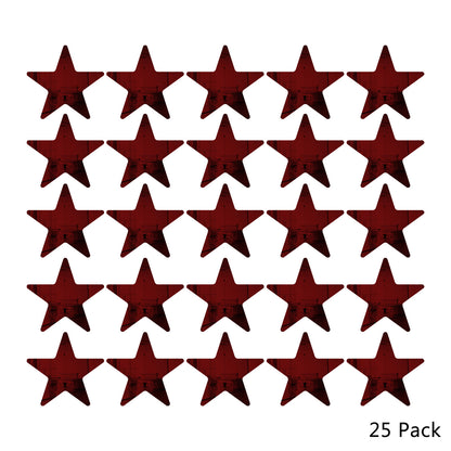25 Pack Star Shaped Mirror Acrylic Pieces for Arts and Crafts