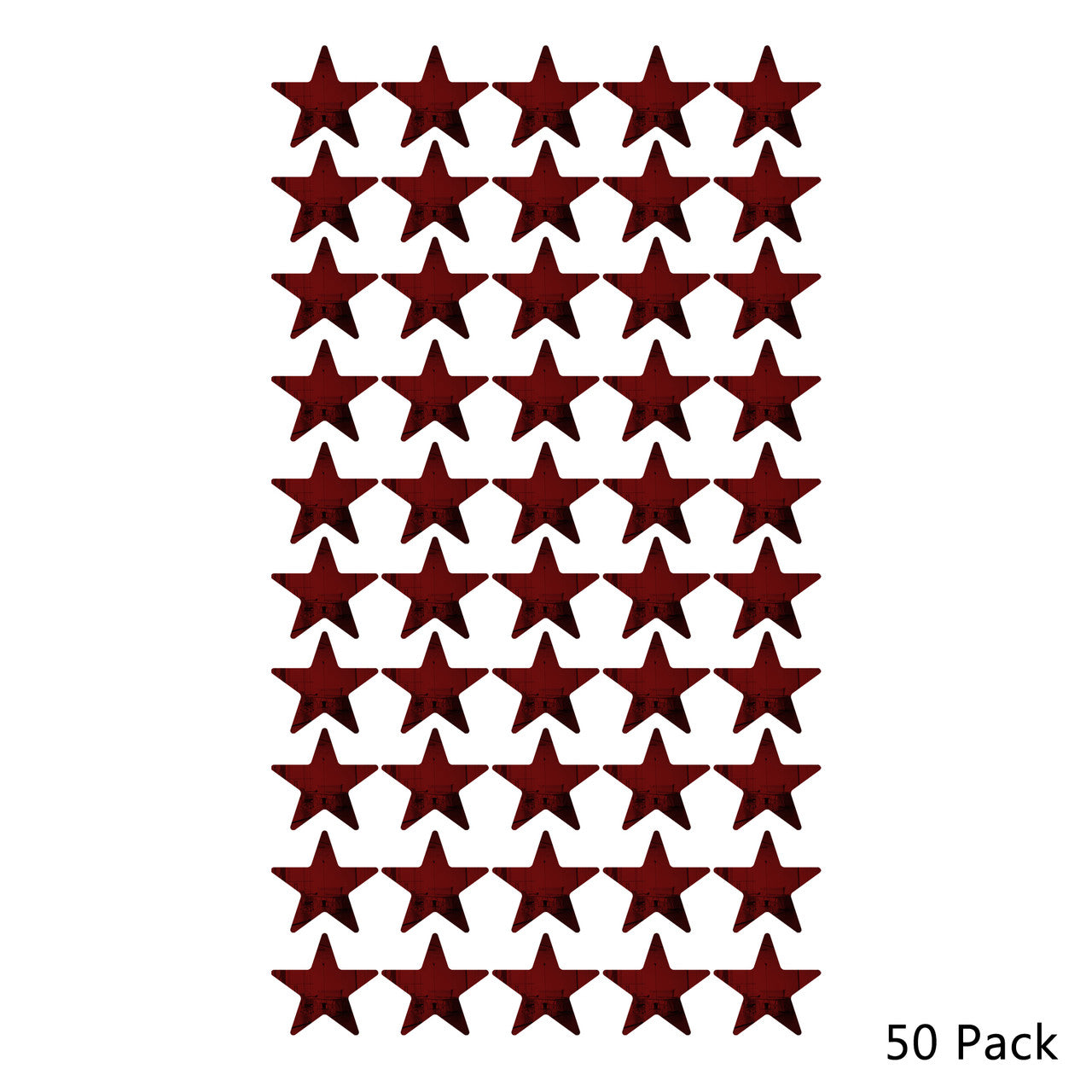 50 Pack Star Shaped Mirror Acrylic Pieces for Arts and Crafts