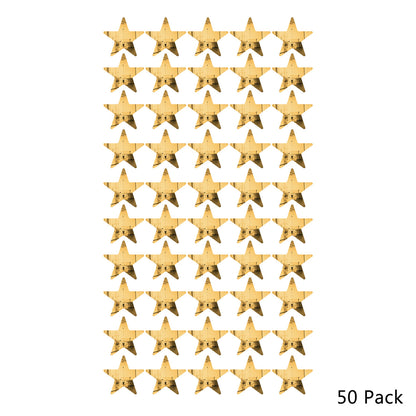 50 Pack Star Shaped Mirror Acrylic Pieces for Arts and Crafts