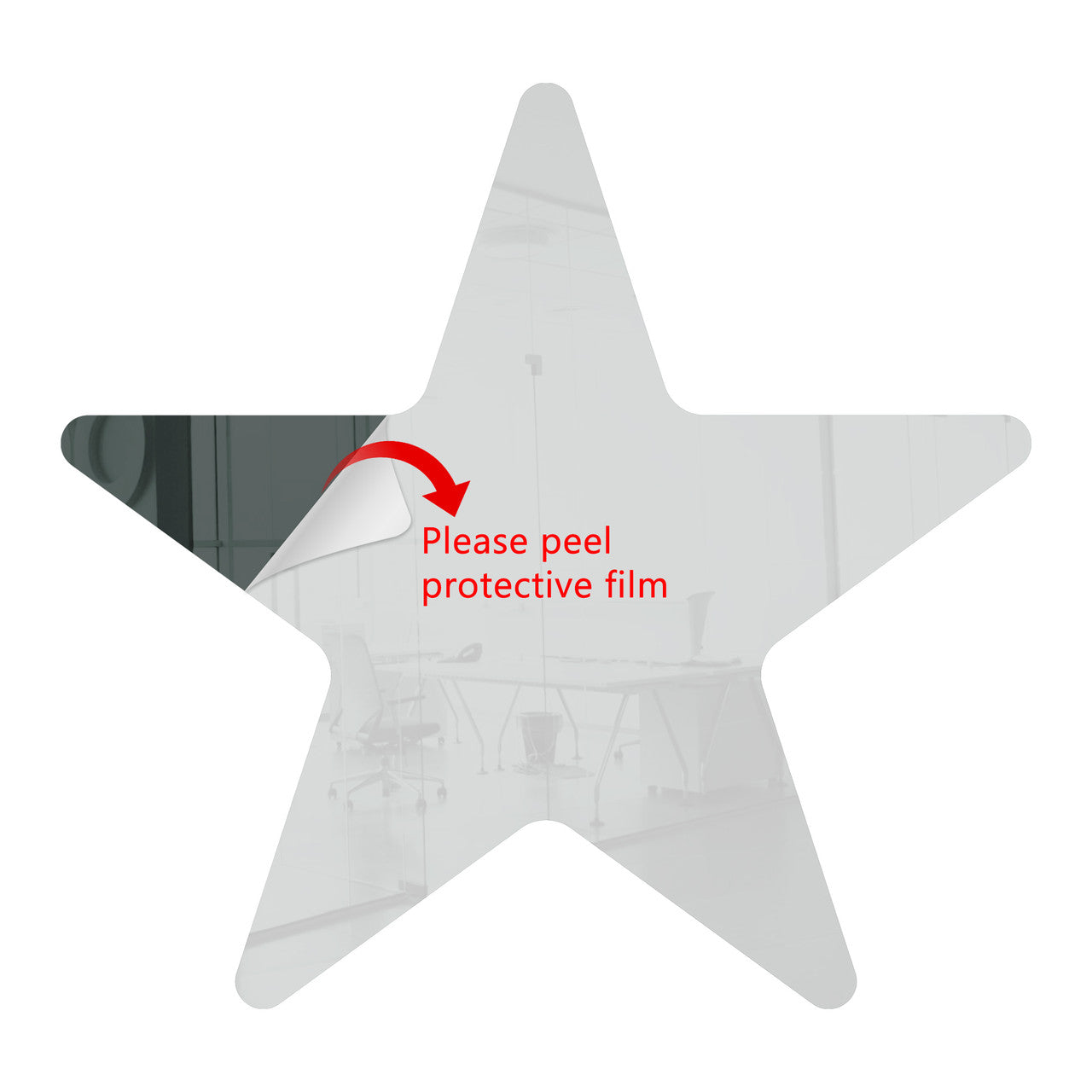 Grey Star Shaped Mirror Acrylic Pieces for Arts and Crafts