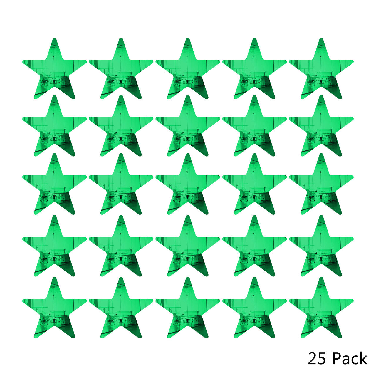 25 Pack Star Shaped Mirror Acrylic Pieces for Arts and Crafts