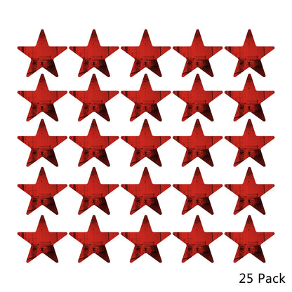 25 Pack Star Shaped Mirror Acrylic Pieces for Arts and Crafts