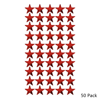 50 Pack Star Shaped Mirror Acrylic Pieces for Arts and Crafts
