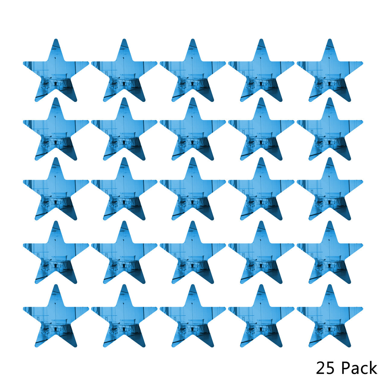 25 Pack Star Shaped Mirror Acrylic Pieces for Arts and Crafts