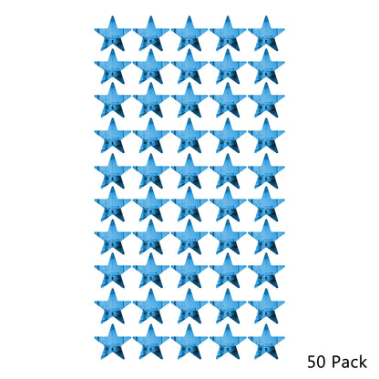 50 Pack Star Shaped Mirror Acrylic Pieces for Arts and Crafts