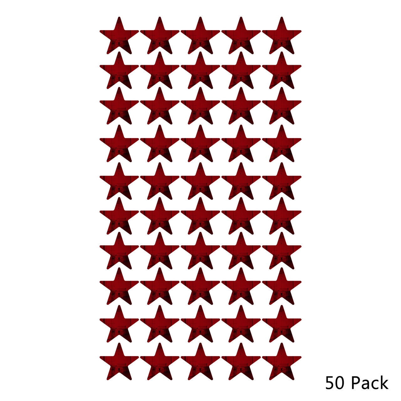 50 Pack Star Shaped Mirror Acrylic Pieces for Arts and Crafts