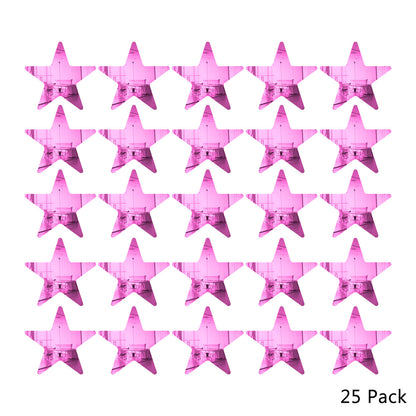 25 Pack Star Shaped Mirror Acrylic Pieces for Arts and Crafts