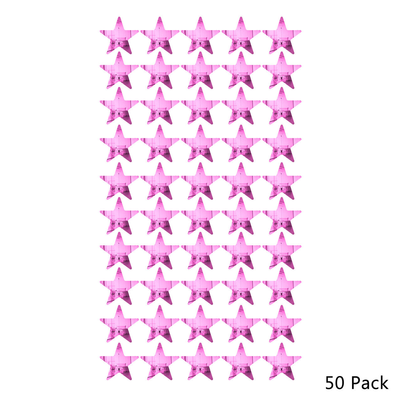 50 Pack Star Shaped Mirror Acrylic Pieces for Arts and Crafts