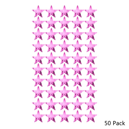 50 Pack Star Shaped Mirror Acrylic Pieces for Arts and Crafts