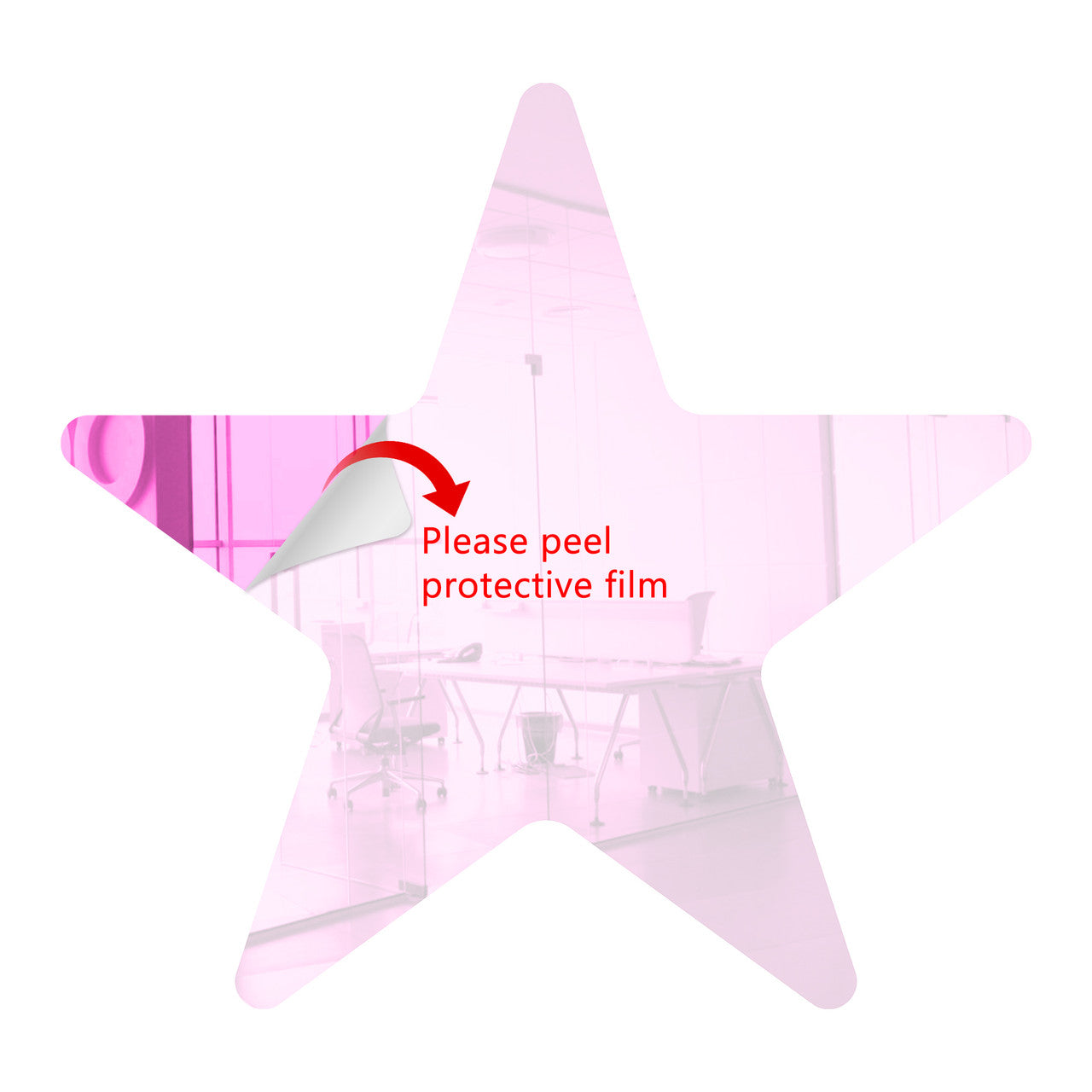 Pink Star Shaped Mirror Acrylic Pieces for Arts and Crafts