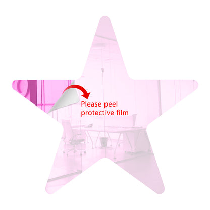 Pink Star Shaped Mirror Acrylic Pieces for Arts and Crafts