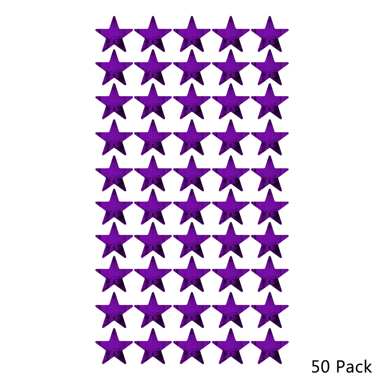 50 Pack Star Shaped Mirror Acrylic Pieces for Arts and Crafts