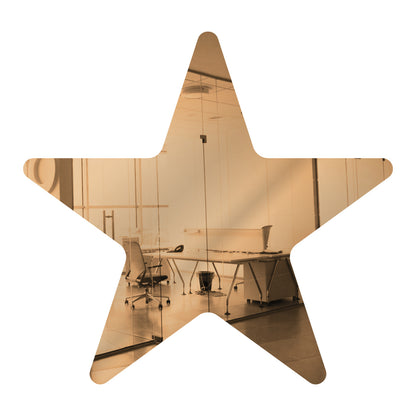 Rose Gold Star Shaped Mirror Acrylic Pieces for Arts and Crafts