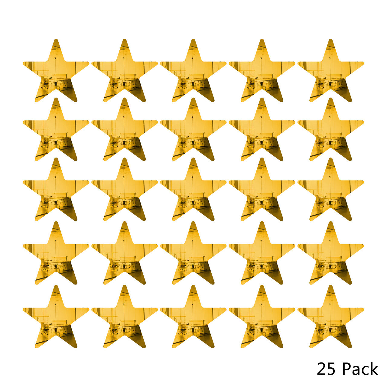 25 Pack Star Shaped Mirror Acrylic Pieces for Arts and Crafts
