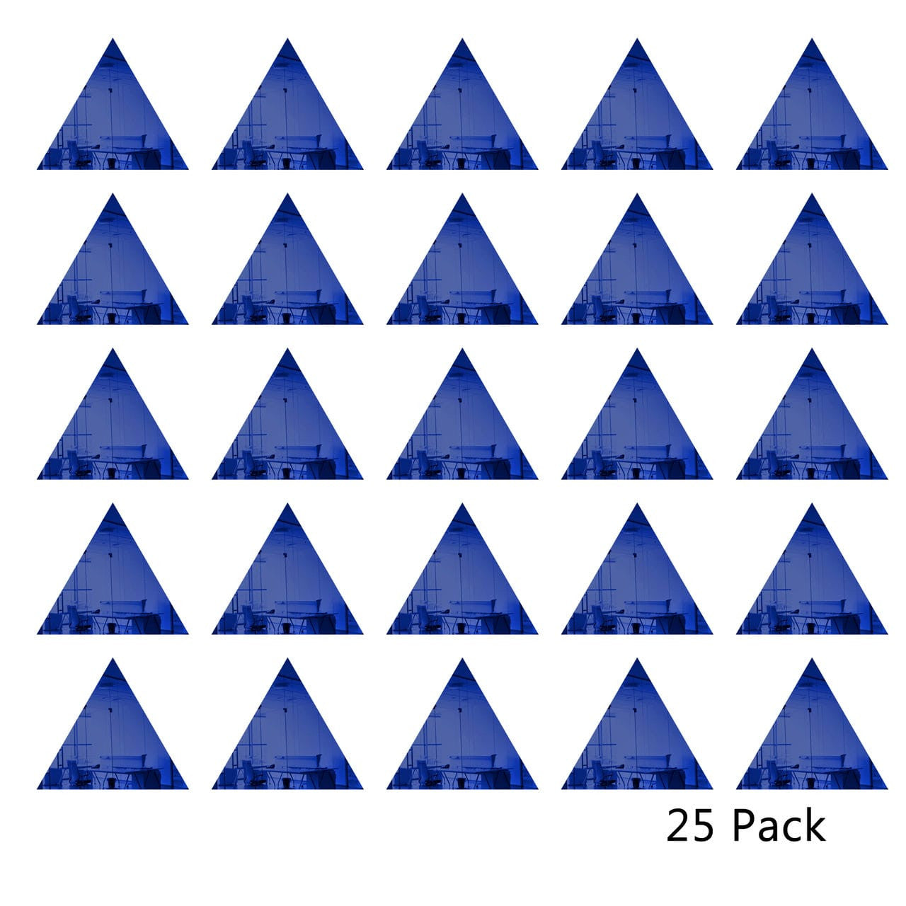 25 Pack Triangle Shaped Mirror Acrylic Pieces for Arts and Crafts