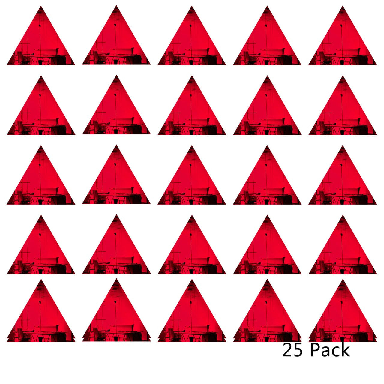 25 Pack Triangle Shaped Mirror Acrylic Pieces for Arts and Crafts