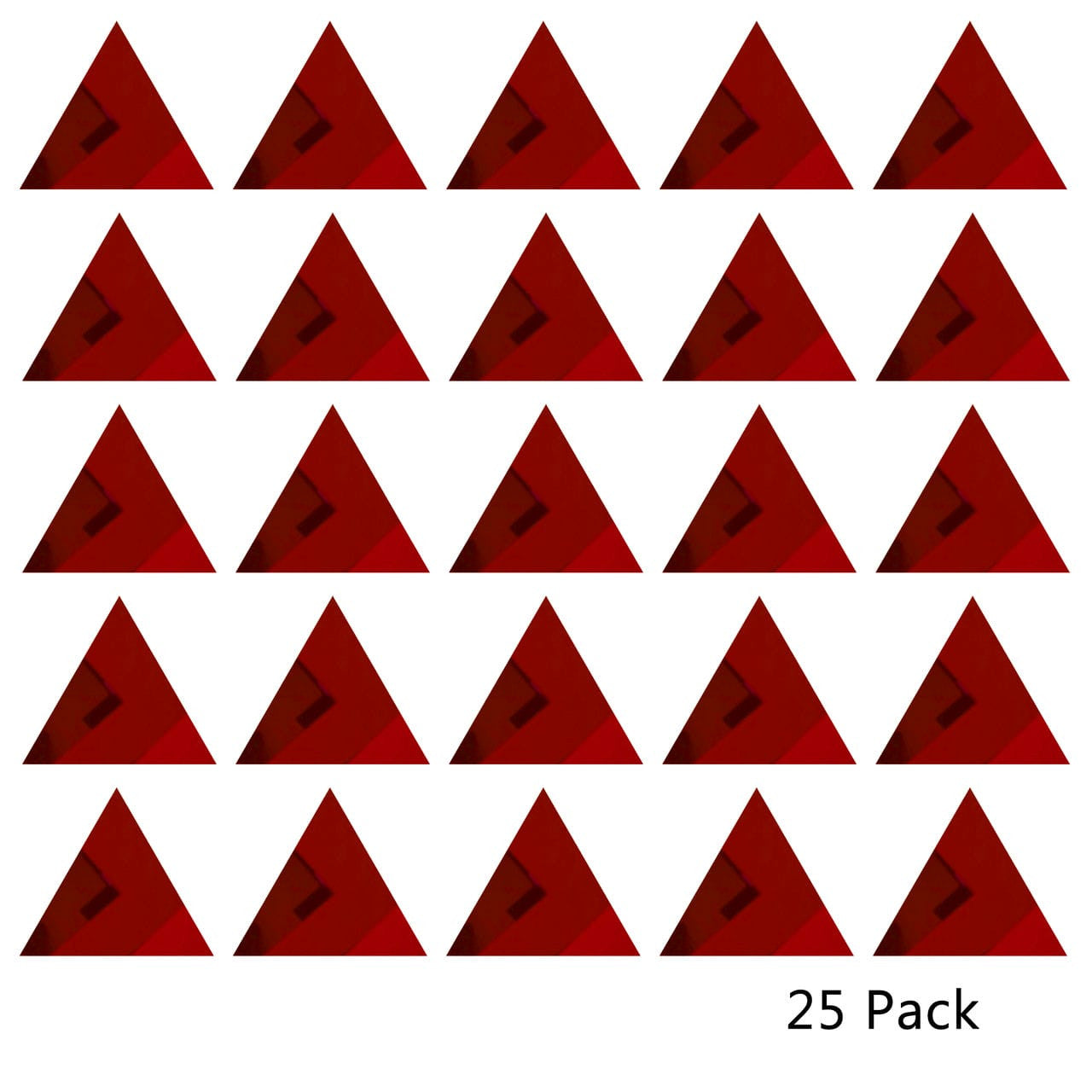 25 Pack Triangle Shaped Mirror Acrylic Pieces for Arts and Crafts