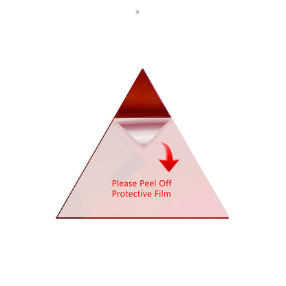 Medium Red Triangle Mirror Acrylic Pieces for Arts and Crafts