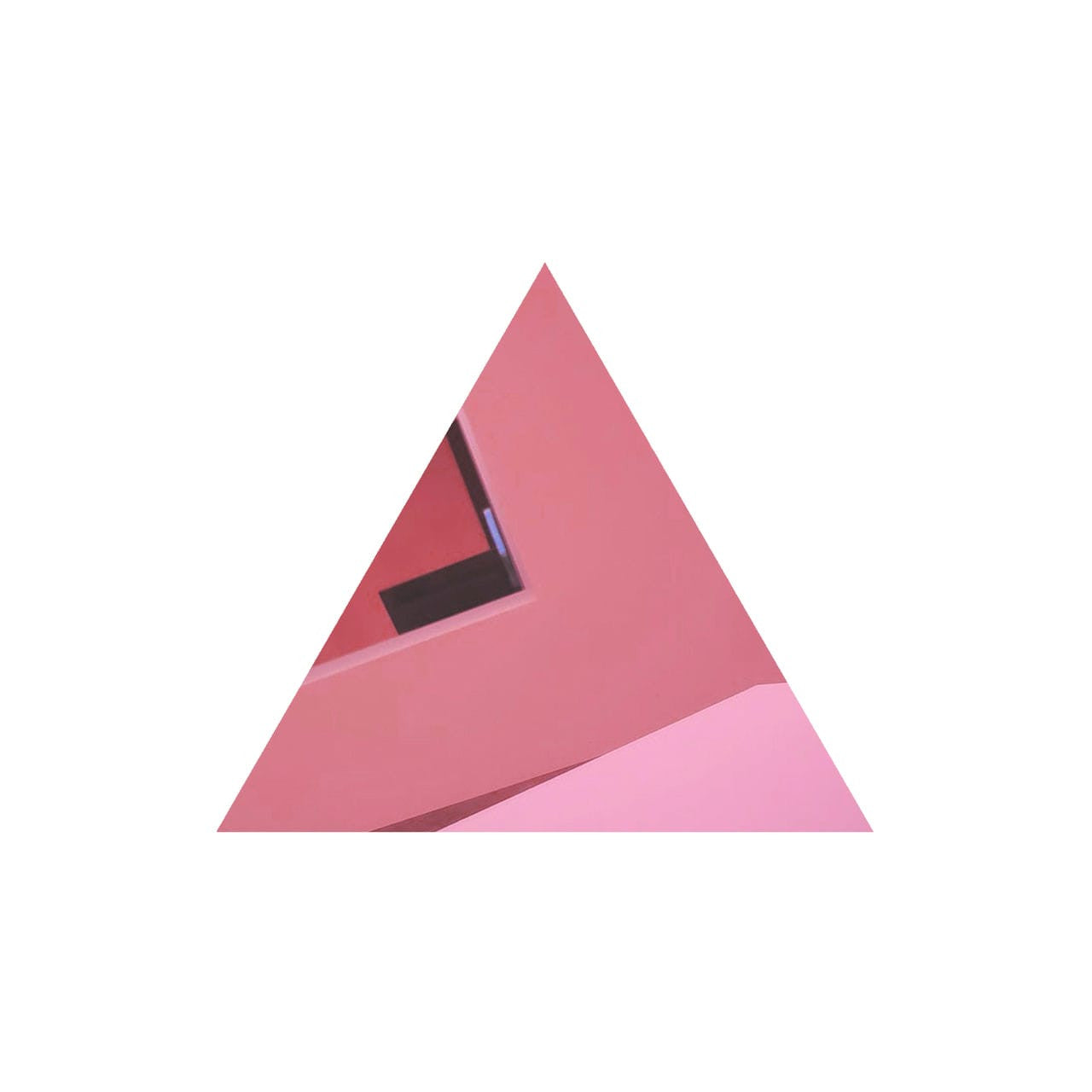Pink Triangle Shaped Mirror Acrylic Pieces for Arts and Crafts