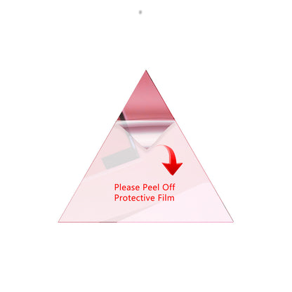 Pink Triangle Shaped Mirror Acrylic Pieces for Arts and Crafts