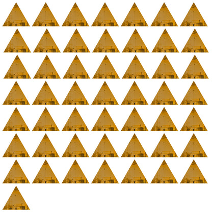 50 Pack Triangle Shaped Mirror Acrylic Pieces for Arts and Crafts