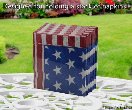 Napkin Holder Upright Tabletop Stand Thick Clear Acrylic