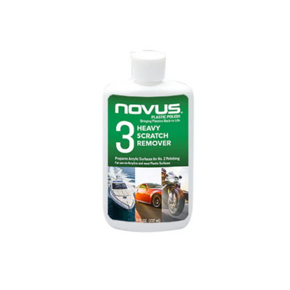 NOVUS 3: Heavy Scratch Remover 8 oz. Bottle of Plastic Polish