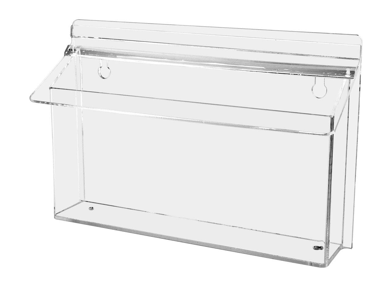 11"W x 4"H Outdoor Trifold Holder Wall Brochure Box with Lid