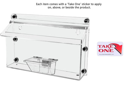 11"W x 4"H Magnetic Outdoor Trifold Brochure Holder with Card Box
