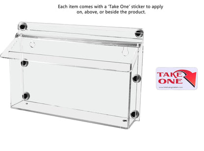 11"W x 4"H Magnetic Outdoor Brochure Holder Trifold Box with Lid