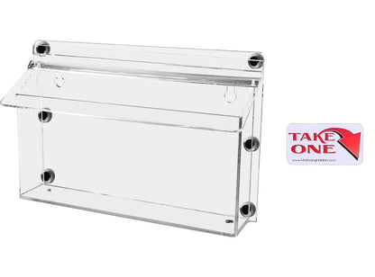 11"W x 4"H Magnetic Outdoor Brochure Holder Trifold Box with Lid