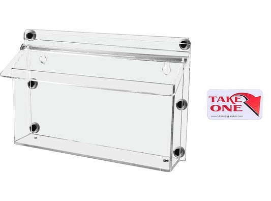 11"W x 4"H Magnetic Outdoor Brochure Holder Trifold Box with Lid