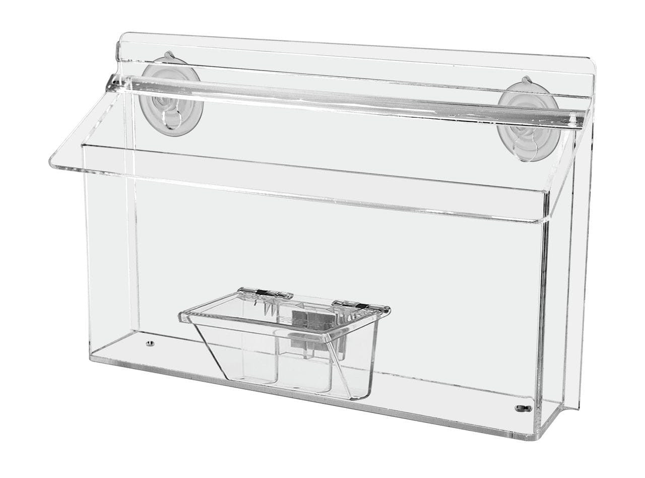 11"W x 4"H Suction Cup Outdoor Trifold Holder with Card Box