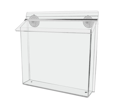 11"W x 8.5"H Suction Cup Outdoor Flyer Holder Window Mount