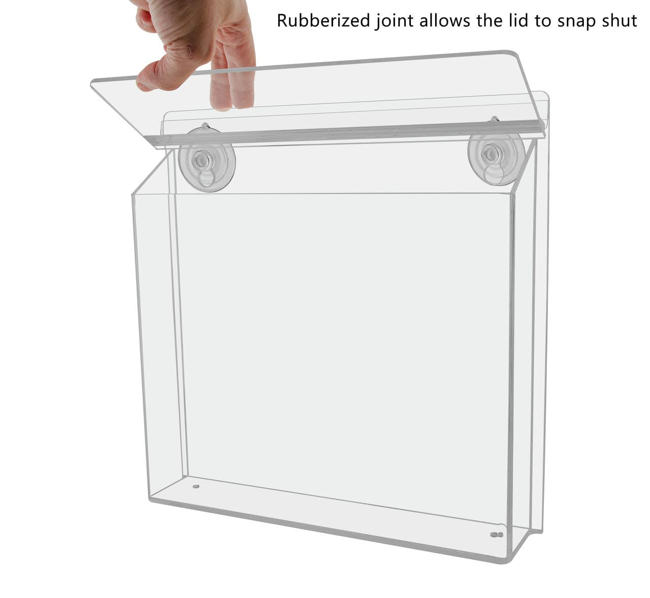 11"W x 8.5"H Suction Cup Outdoor Flyer Holder Window Mount