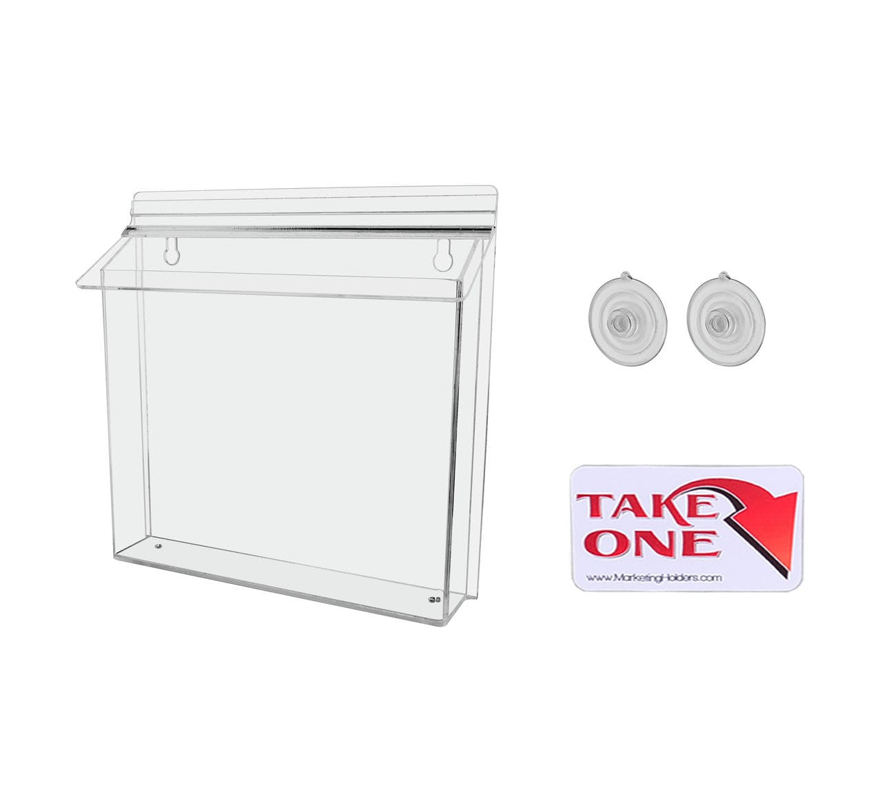 11"W x 8.5"H Suction Cup Outdoor Flyer Holder Window Mount