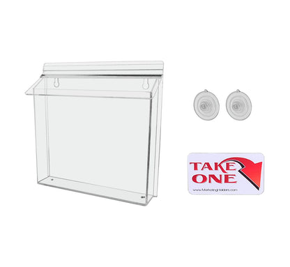 11"W x 8.5"H Suction Cup Outdoor Flyer Holder Window Mount