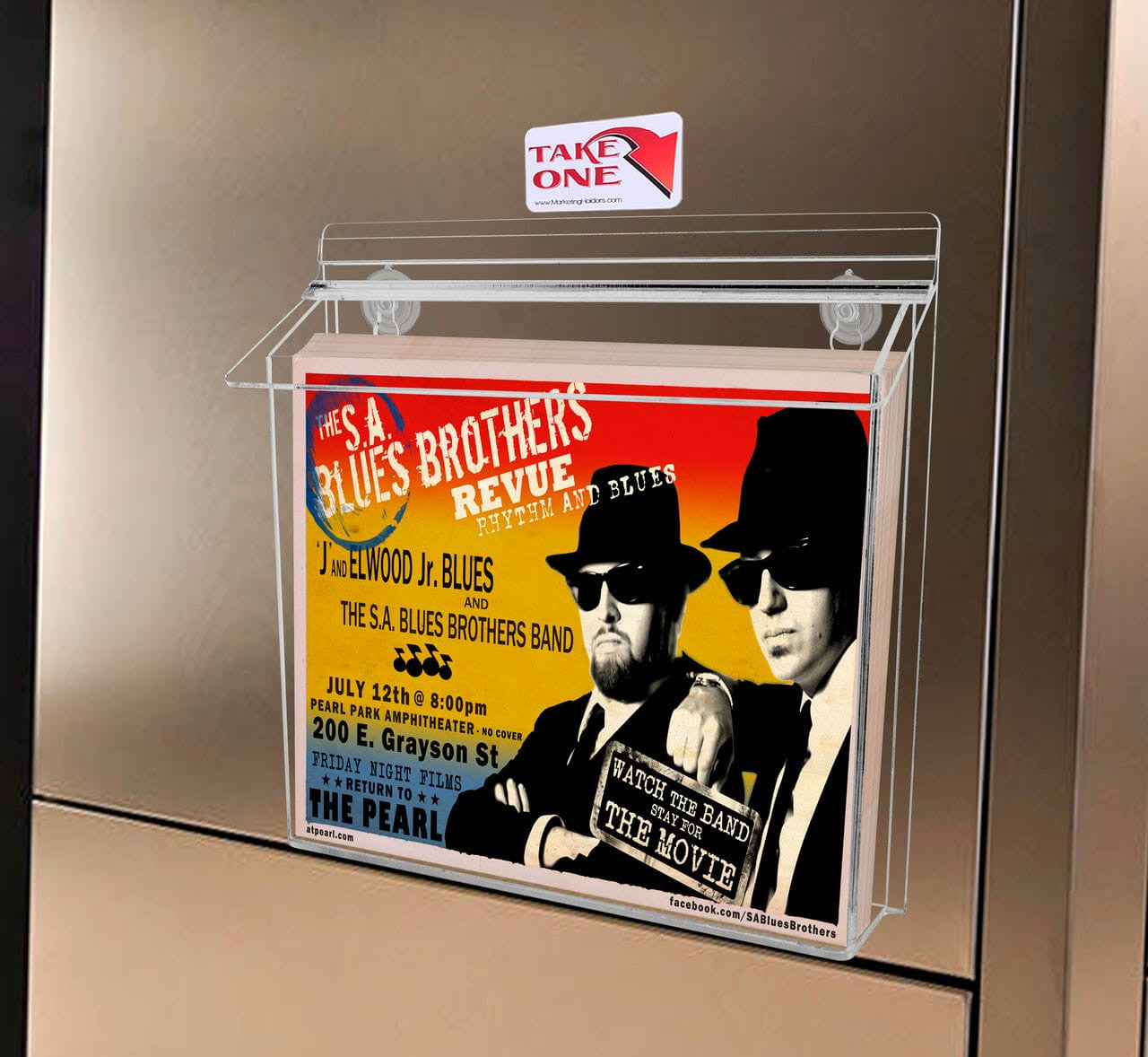 11"W x 8.5"H Suction Cup Outdoor Flyer Holder Window Mount