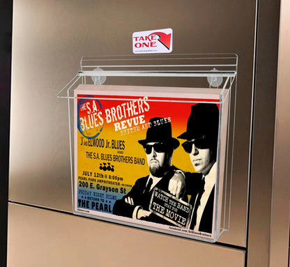 11"W x 8.5"H Suction Cup Outdoor Flyer Holder Window Mount