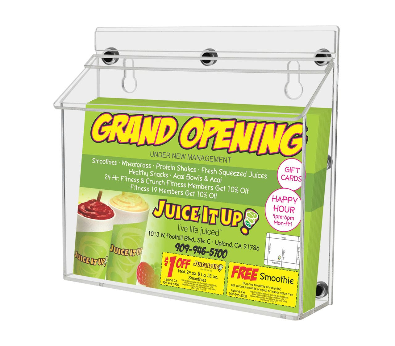 11"W x 8.5"H Magnetic Outdoor Brochure Holder Flyer Box with Lid