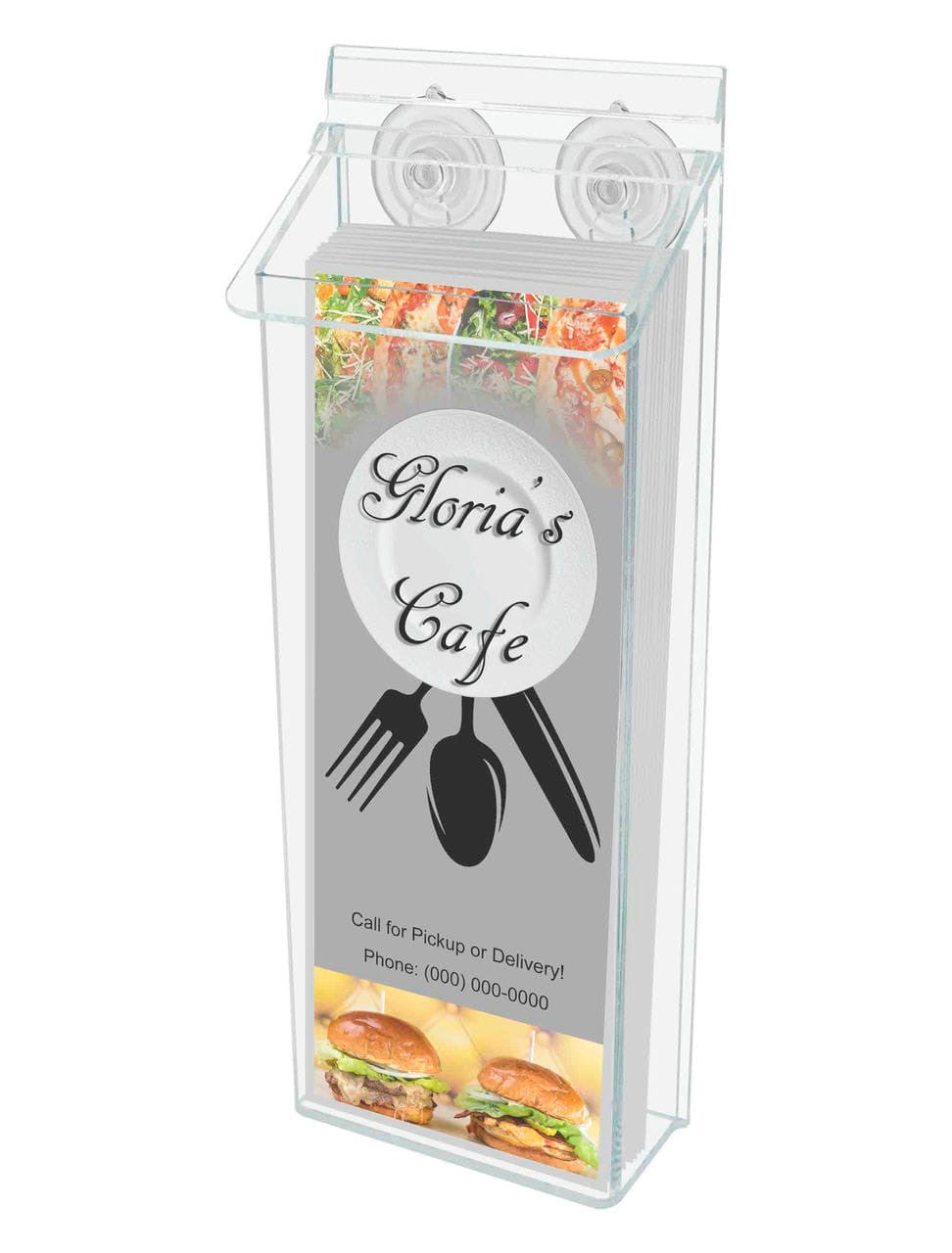 4"W x 11"H Suction Cup Outdoor Brochure Holder Window Mount