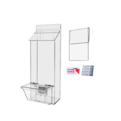 4"W x 11"H Outdoor Window Hook Brochure Holder with Card Box