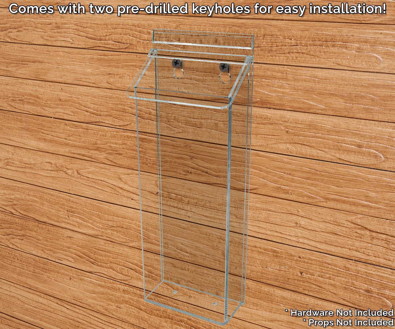 4"W x 11"H Outdoor Trifold Menu Holder Wall Brochure Box with Lid