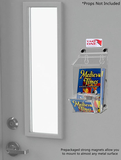 Magnetic Outdoor Brochure Holder Each item comes with a take one sticker to apply on above or beside the product empty