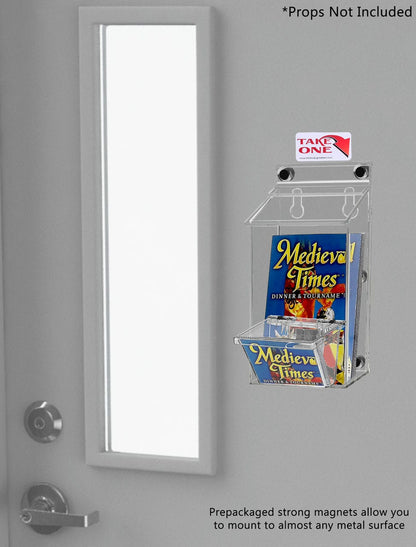 4"W x 6"H Magnetic Outdoor Postcard Holder with Card Box