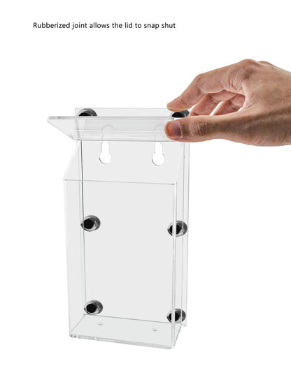 Magnetic outdoor vehicle or metal door brochure holder Each item comes with a take one sticker to apply on above or beside the product empty with an open lid